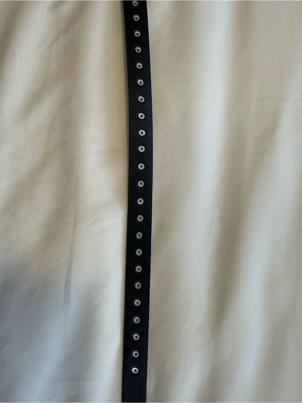 Rebecca Minkoff Studded Leather Belt thin flat studs silver